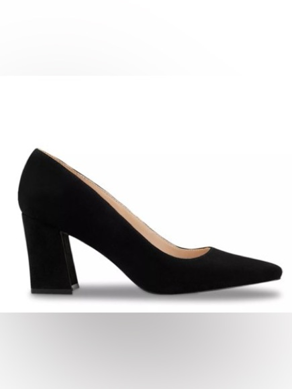 Marc Fisher Black Suede Keri Pump Pointed Toe Block Heel Stylish Pumps Women’s 9